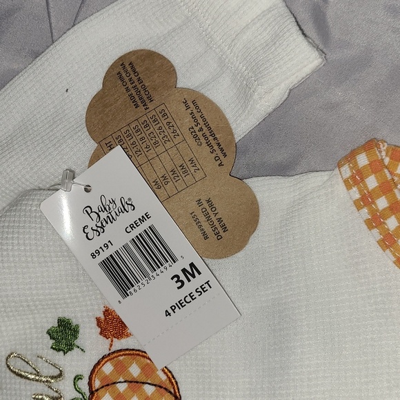 Baby 4 Piece Set, White, 3M - Picture 7 of 8